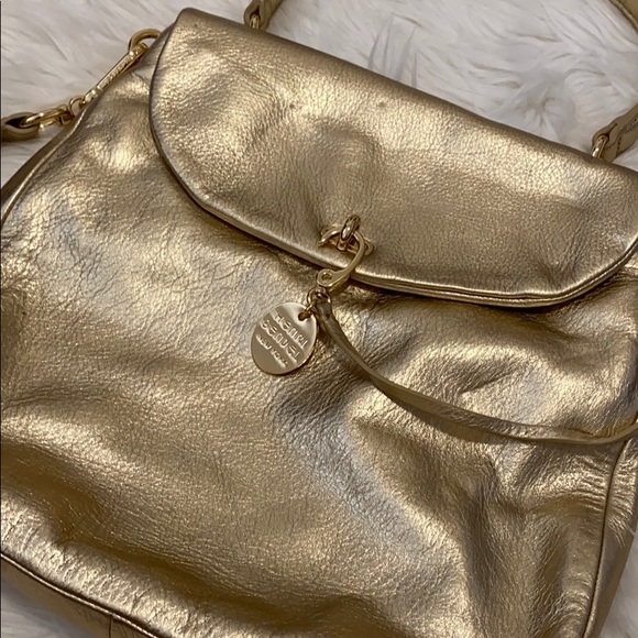 Henri Bendel Metallic Gold Crossbody Bag - Picture 2 of 7